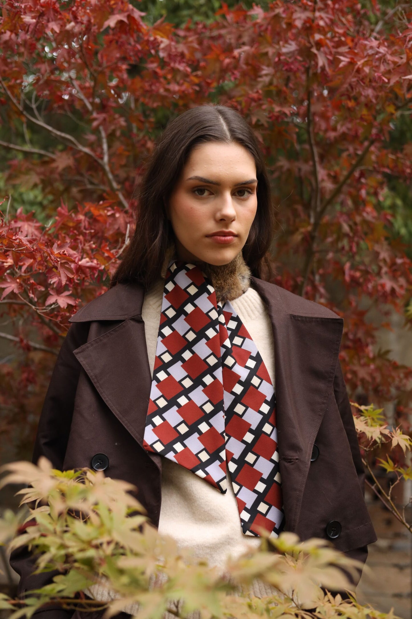 Cuello choker Natural lazo 70s