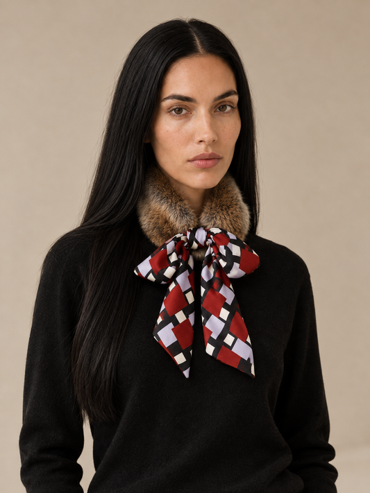 Cuello choker Natural lazo 70s