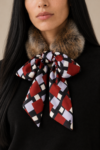 Cuello choker Natural lazo 70s