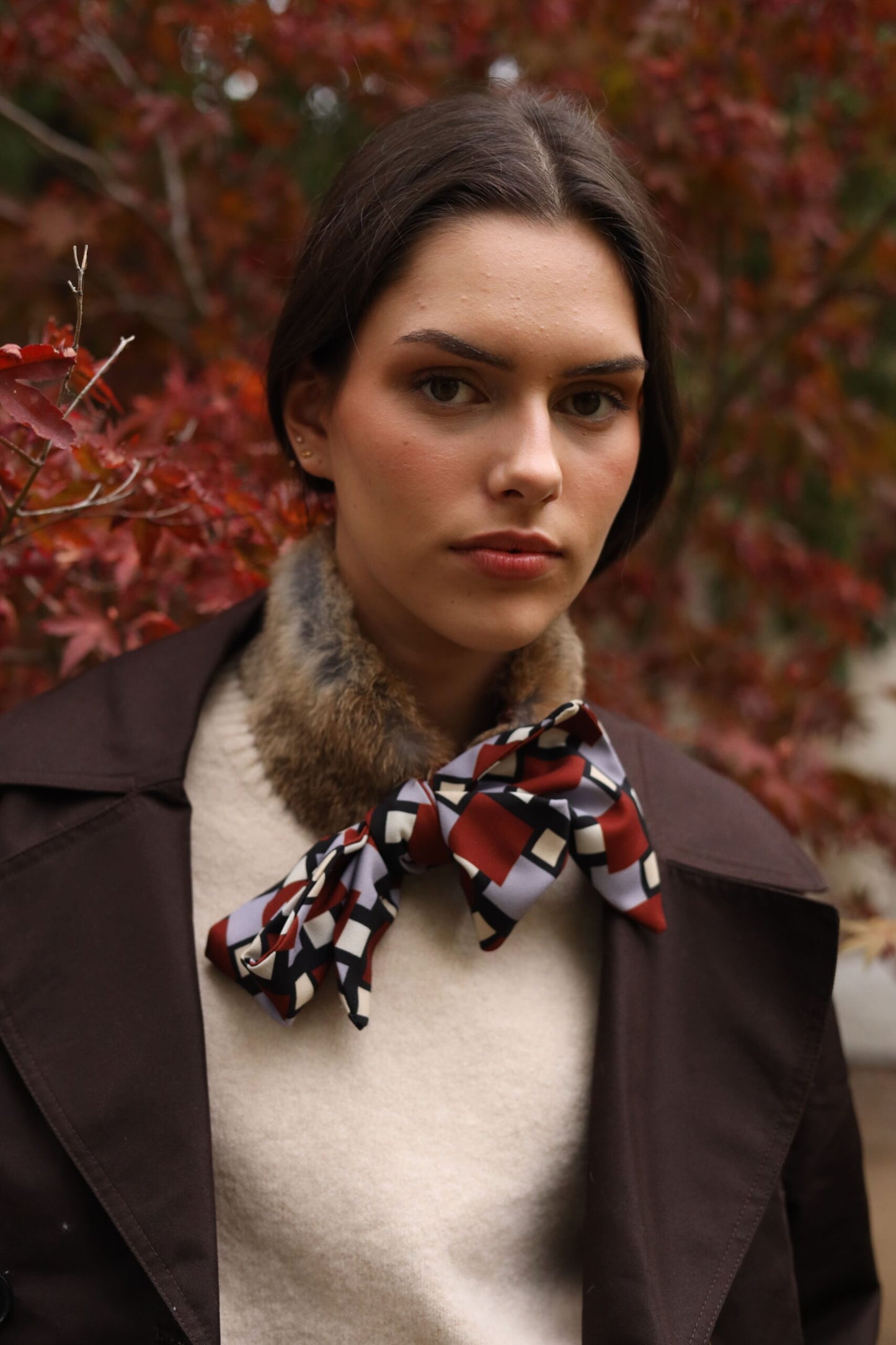Cuello choker Natural lazo 70s