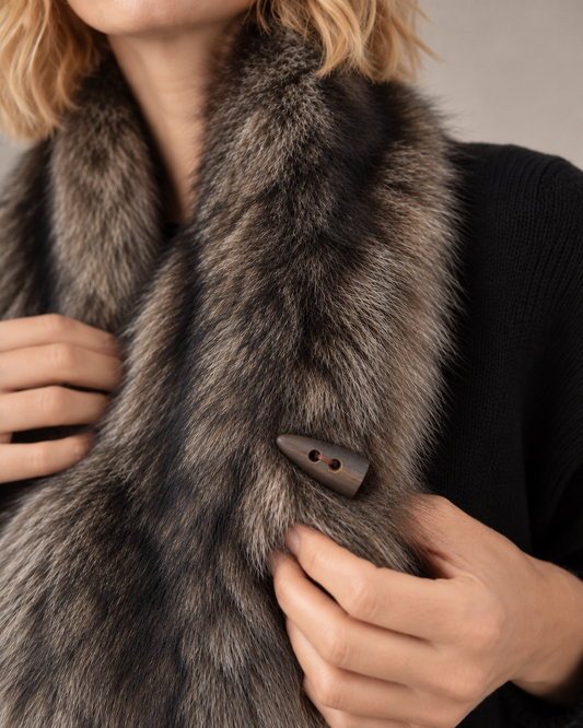 Mini natural wrap scarf