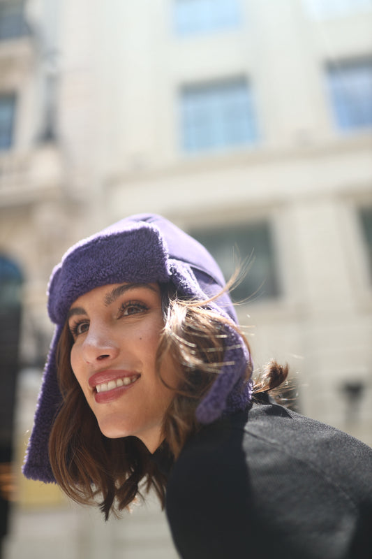 Gorro Aviador Morado OUTLET